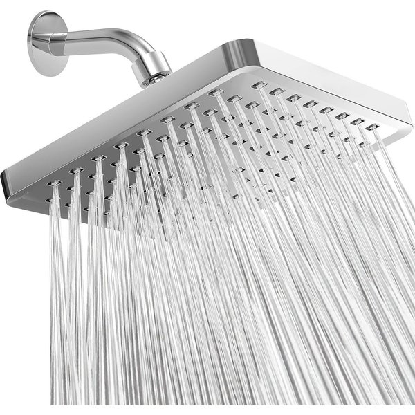 sparkpod Regenduschkopf Hochdruck Duschkopf Regendusche 20 cm quadratisch verchromt, (Hochwertiger Regendusche Duschkopf, verchromt, inkl. Zubehör, Duschkopf 20