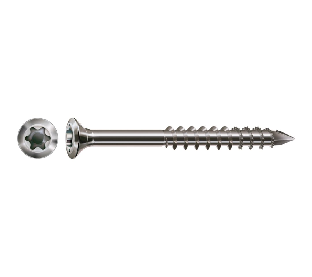 SPAX Fassadenschraube Fassadenschraube, Linsensenkkopf, Edelstahl A2, T-STAR plus TX 15, (100 St) – Bild 2 von 3