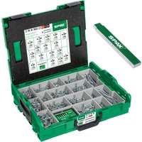 SPAX Schrauben-Set »L-BOXX WIROX«, Senkkopfschrauben, 16 Abmessungen, 2446 Stück, inkl. BITcheck und Zollstock