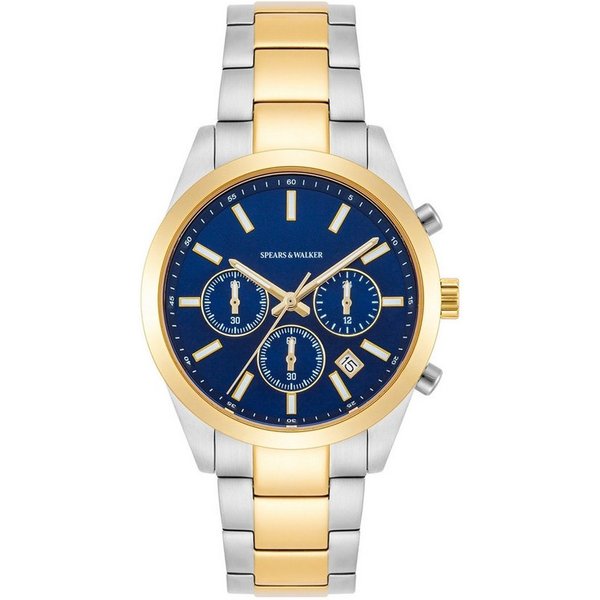 Spears & Walker Chronograph silber/gelbgold