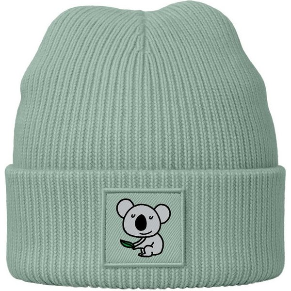 SpecialMe Beanie Kinder Beanie Mädchen Patch Koala Bär Aufdruck Wintermütze Tiermotive