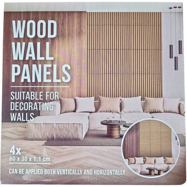 Spectrum Wandpaneel Wandpaneel Holz 60 x 30 cm 4 Stück, 0,18 qm, (4-tlg)