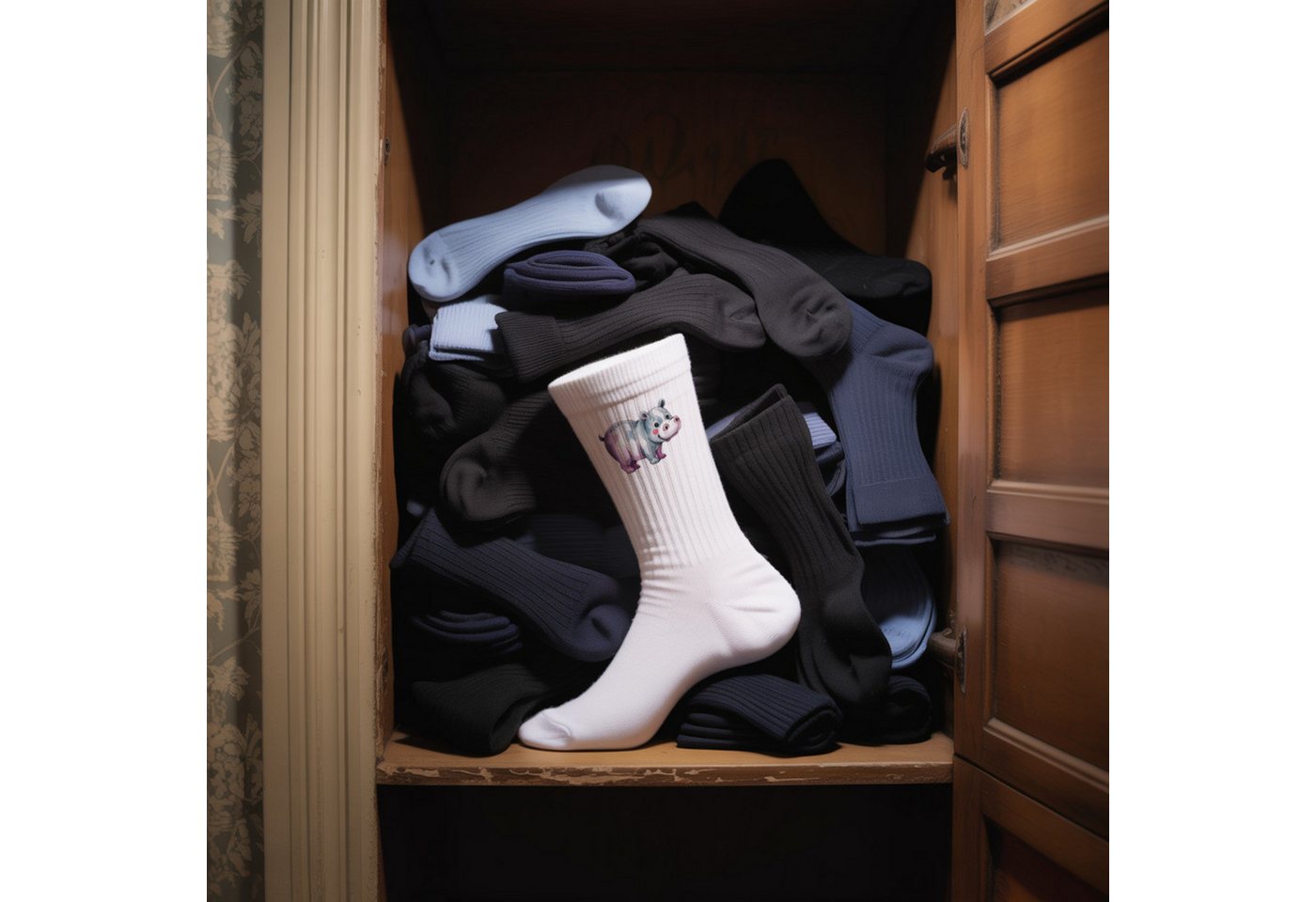 speecheese Freizeitsocken epicsocks Wilde Freunde Nilpferd Socken in 37-41 im Paar – Bild 2 von 2
