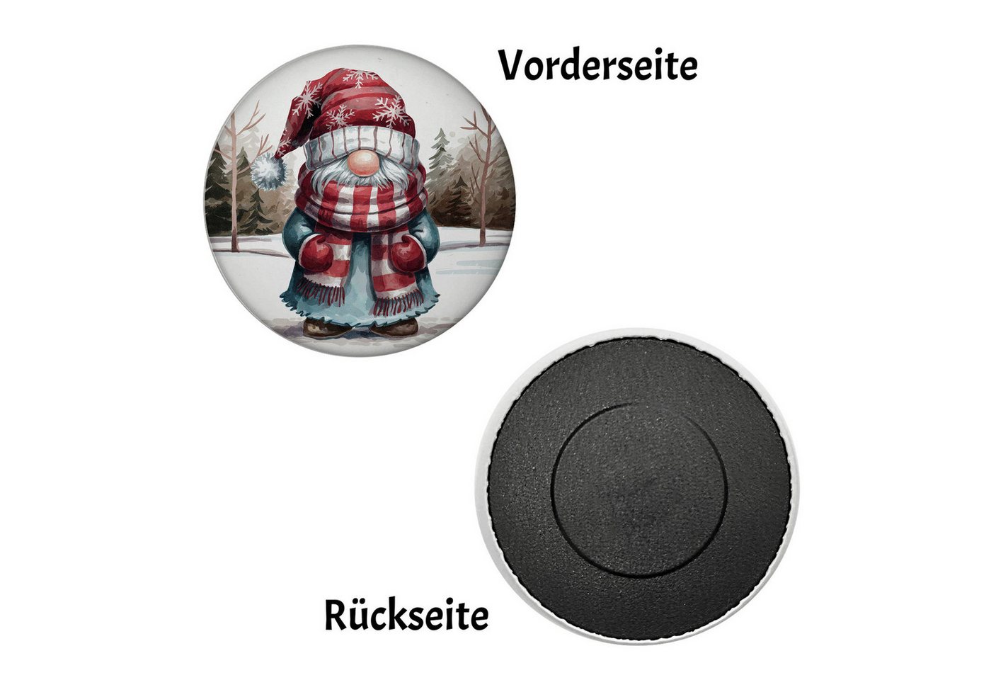 speecheese Magnet Wichtel mit rotem Schal Magnet - Dekorative Magnet – Bild 2 von 2