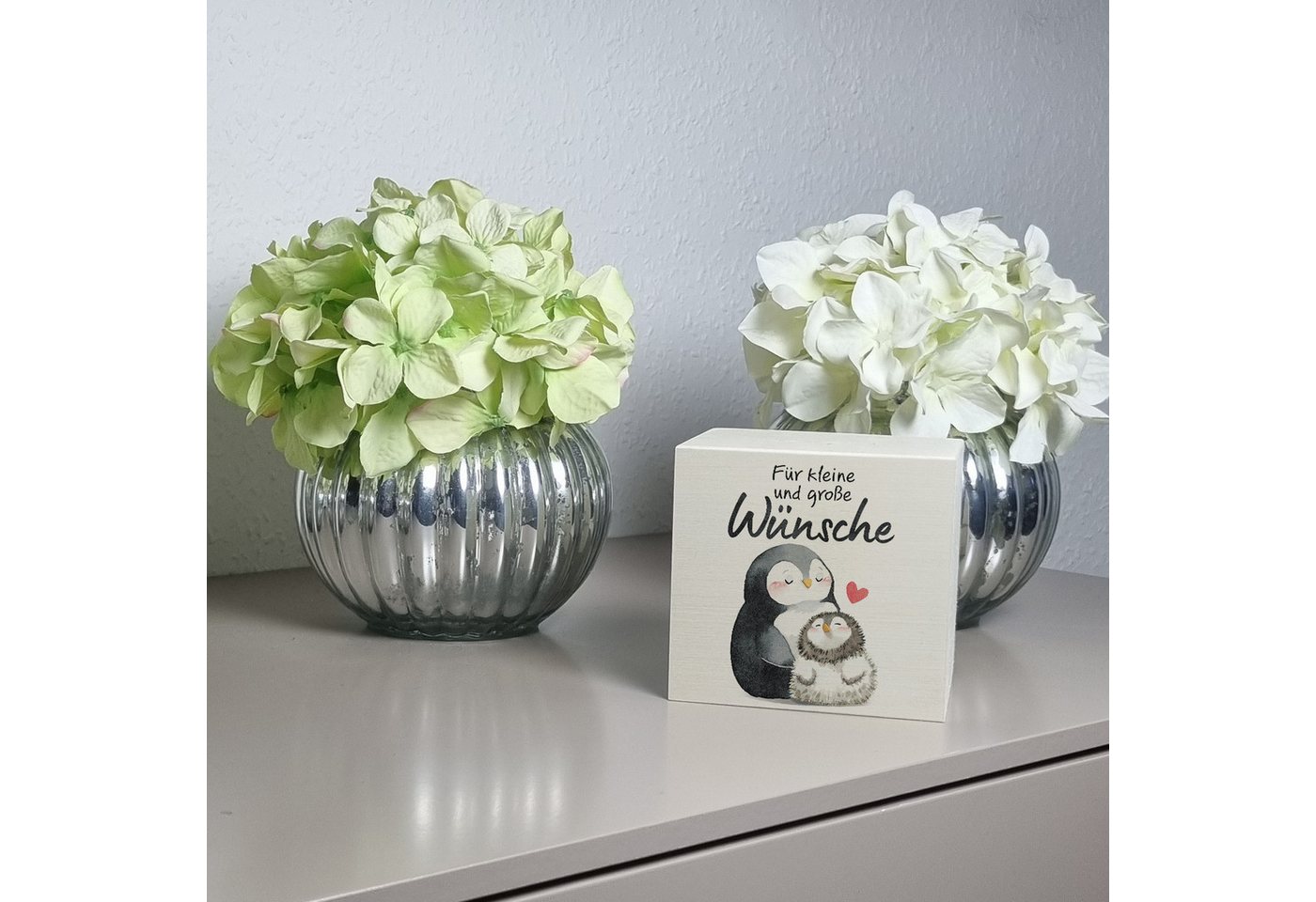 speecheese Spardose Pinguin Mutter und Kind Spardose aus Holz mit Spruch Für kleine große – Bild 2 von 2