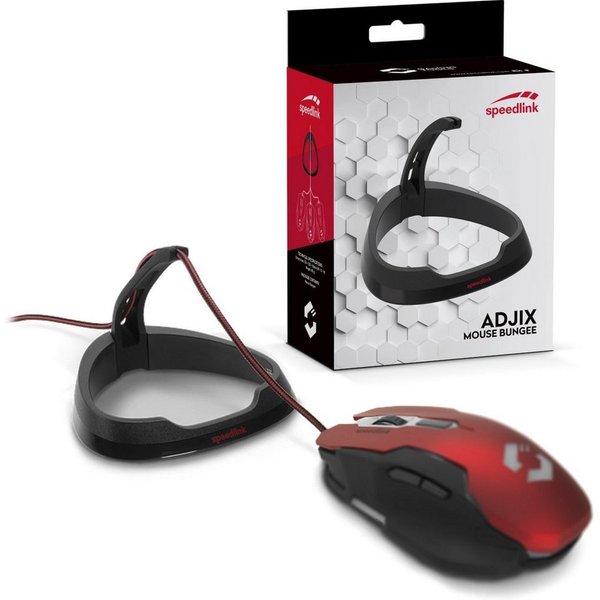 Speedlink ADJIX Maus Bungee Kabelführung Schwarz Mäuse (Gaming Kabel-Halter zur Fixierung des Maus-Kabels)