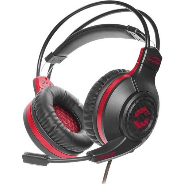 Speedlink CELSOR Gaming Headset Gamer Kopfhörer Headset (Kabelfernbedienung für Lautstärkeregelung und Mikrofon-Stummschaltung, kabelgebunden, 2x 3,5mm Klinke, 