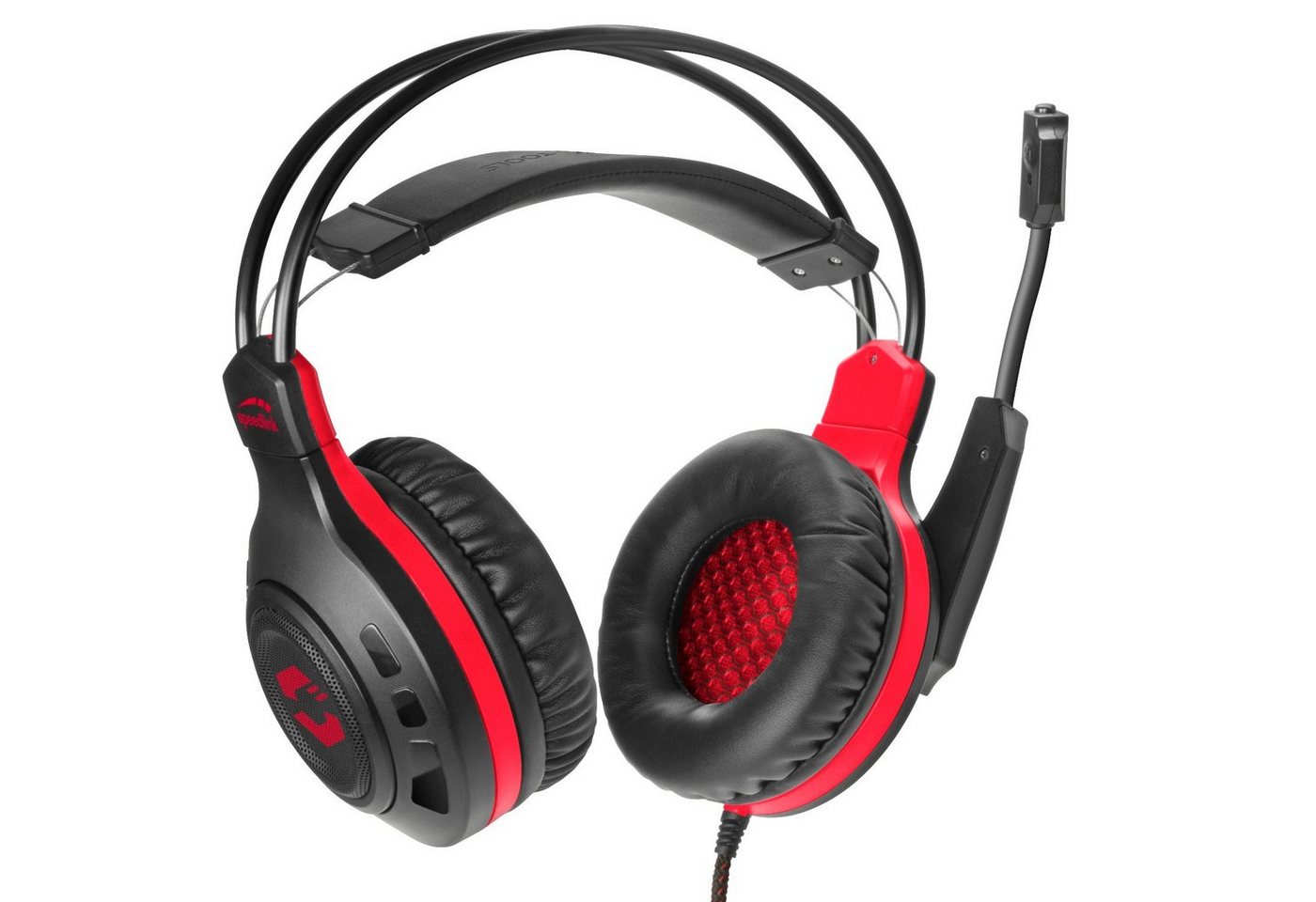 Speedlink CELSOR Gaming Headset Gamer Kopfhörer Headset (Kabelfernbedienung für Lautstärkeregelung und Mikrofon-Stummschaltung, kabelgebunden, 2x 3,5mm Klinke,  – Bild 4 von 5