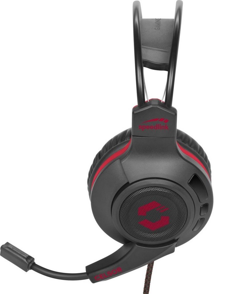 Speedlink CELSOR Gaming Headset Gamer Kopfhörer Headset (Kabelfernbedienung für Lautstärkeregelung und Mikrofon-Stummschaltung, kabelgebunden, 2x 3,5mm Klinke,  – Bild 5 von 5
