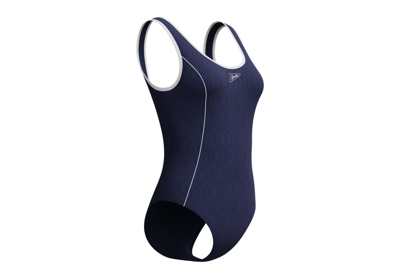 Speedo Badeanzug TEXTURE BOUND SCOOP 1PC NVY/WHT – Bild 4 von 5