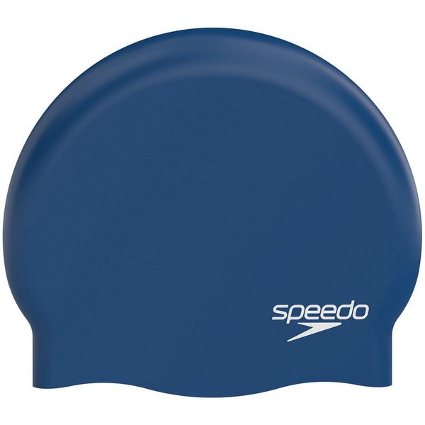 Speedo Badekappe SILICONE CAP NVY, mit ergonomischem 3D-Design, eng anliegende Passform