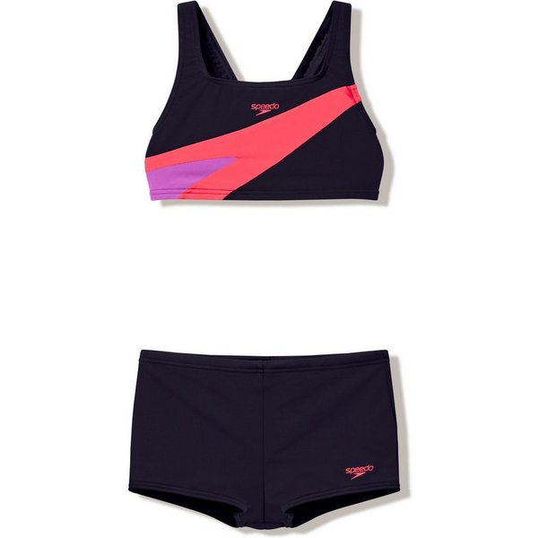 Speedo Bustier-Bikini HYPERBOOM BUTTERFLY BACK 2PC BLK/PNK