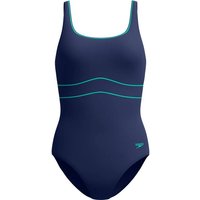SPEEDO Damen Badeanzug Solid Contour Eclipse One Piece, Größe 36 in Blau