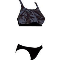 SPEEDO Damen Bikini HYPERBOOM RBCK BRF2PC AF BK/GY, Größe 44 in Schwarz