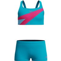 SPEEDO Kinder Bikini Hyperboom Butterfly Back Two Piece, Größe 140 in Blau