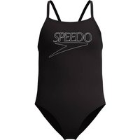 SPEEDO Kinder Schwimmanzug Endurance+ Logo Thinstrap One Piece, Größe 164 in Schwarz