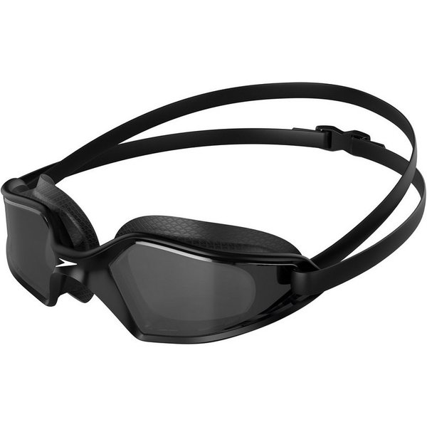 Speedo Schwimmbrille HYDROPULSE GOGGLE AU BLACK/GREY, für klare Sicht unter Wasser, bequemer Sitz, verstellbares Band