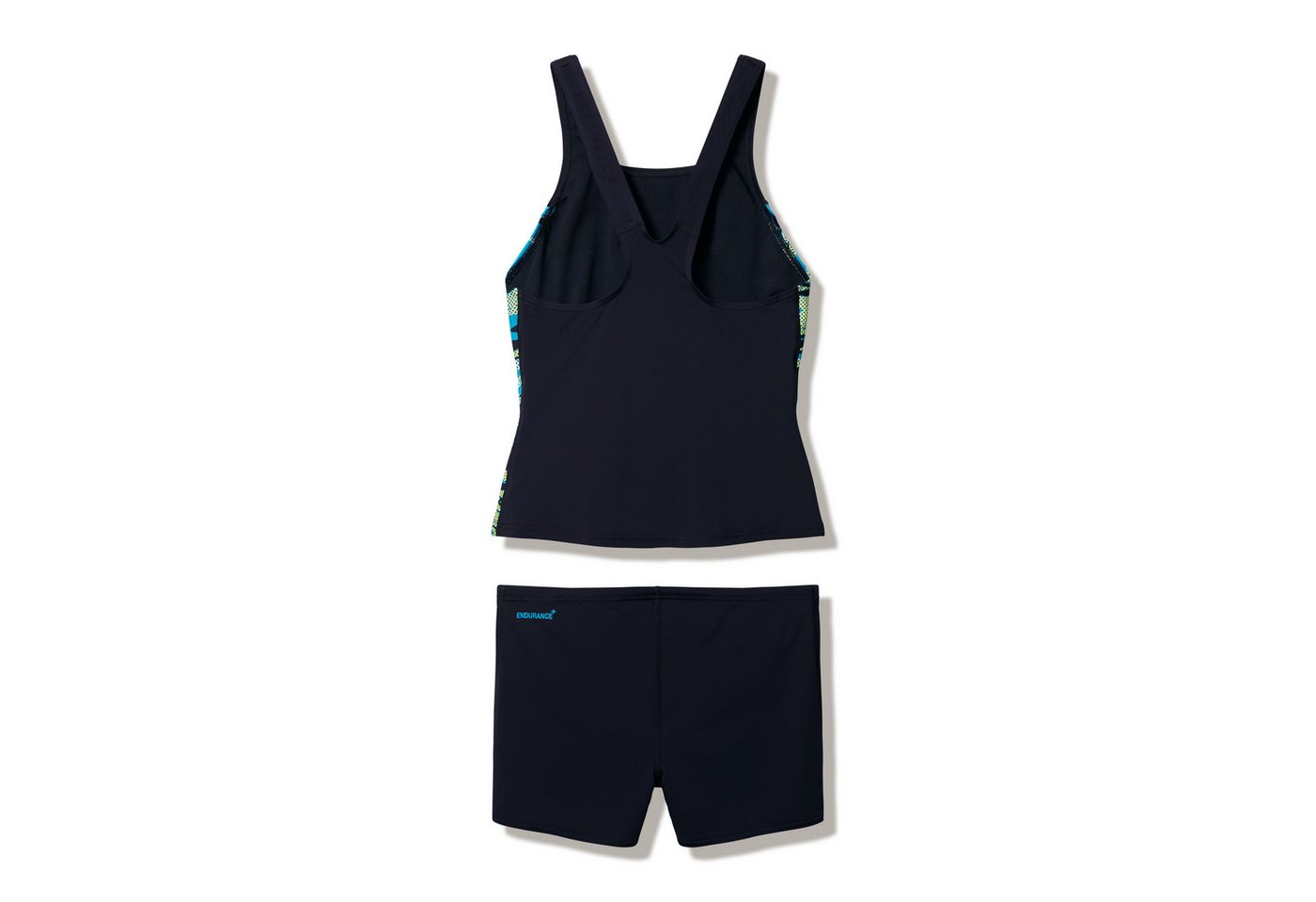 Speedo Tankini HYPERBOOM SPLICE TANKINI SET BLK/GRN mit Vier-Wege-Stretch, chlorbeständig – Bild 5 von 5