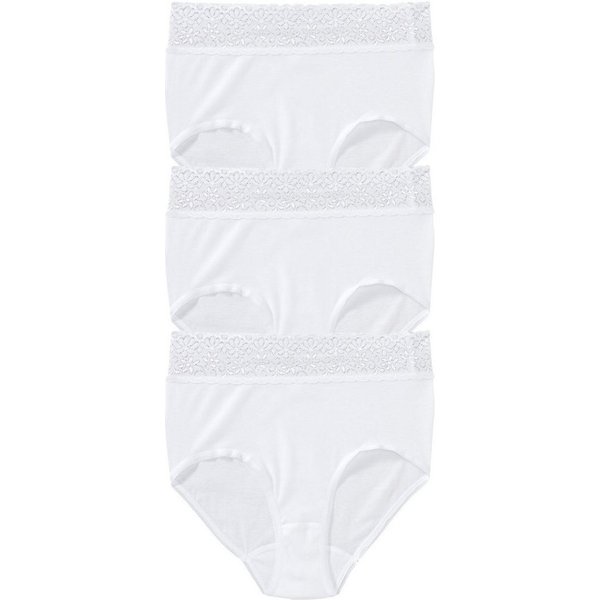 Speidel Taillenslip Natalie (3er Pack) bequem, dekorativ, weich, elastisch, mit Spitze, Baumwolle