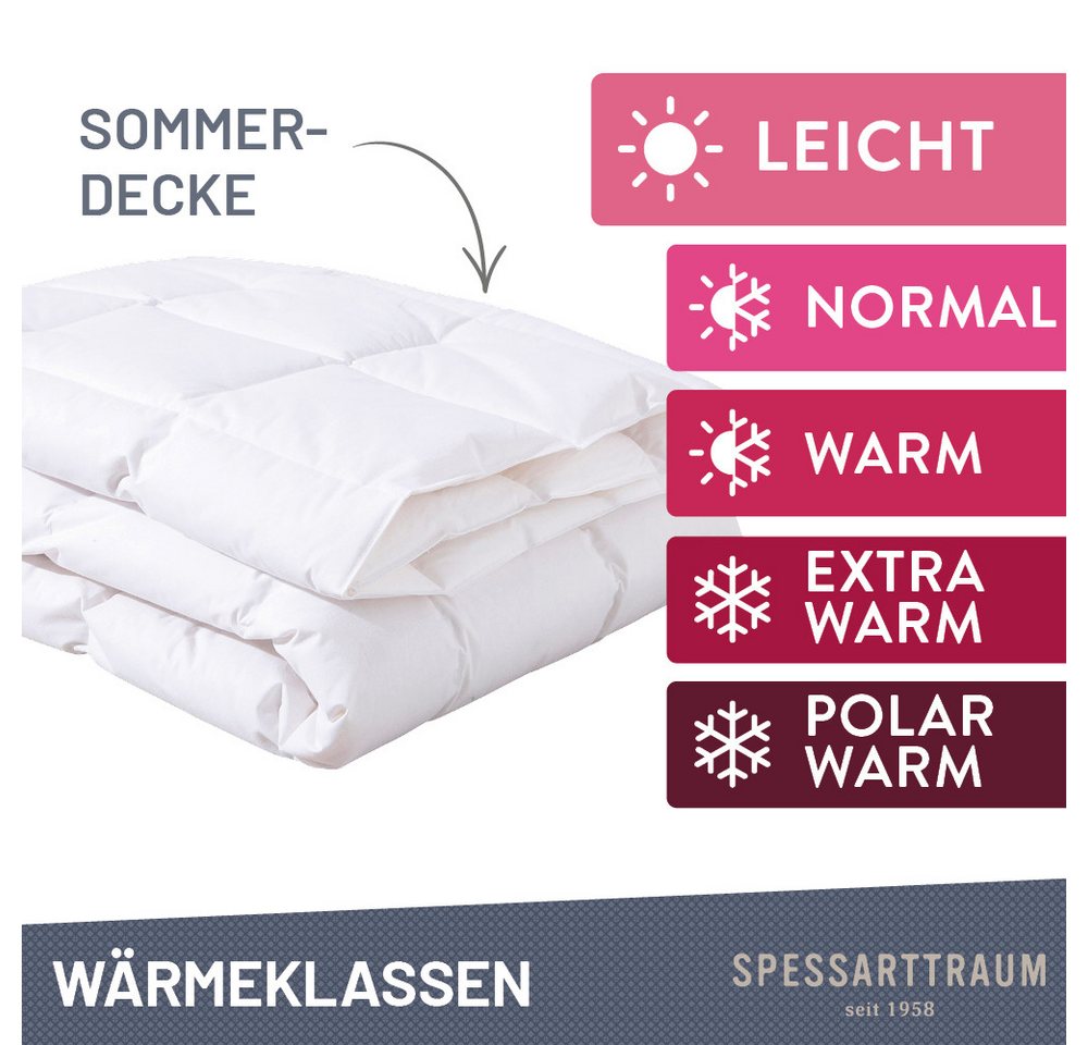 SPESSARTTRAUM Daunenbettdecke First Class, Füllung: 90% Daunen / 10% Federn, Klasse 1, Downpass zertifiziert, Bezug: 100% Baumwolle, Made in Green, Hausstauball – Bild 4 von 5