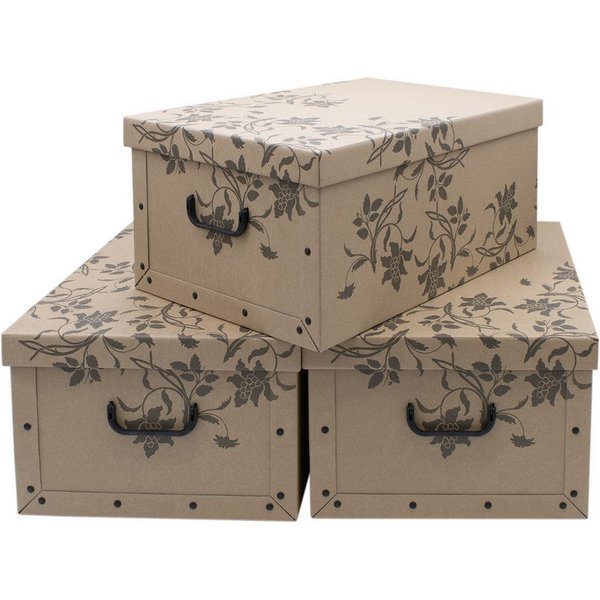 Spetebo Aufbewahrungsbox (Set, 3 St., Aufbewahrungsboxen), Stapelbox Geschenkbox