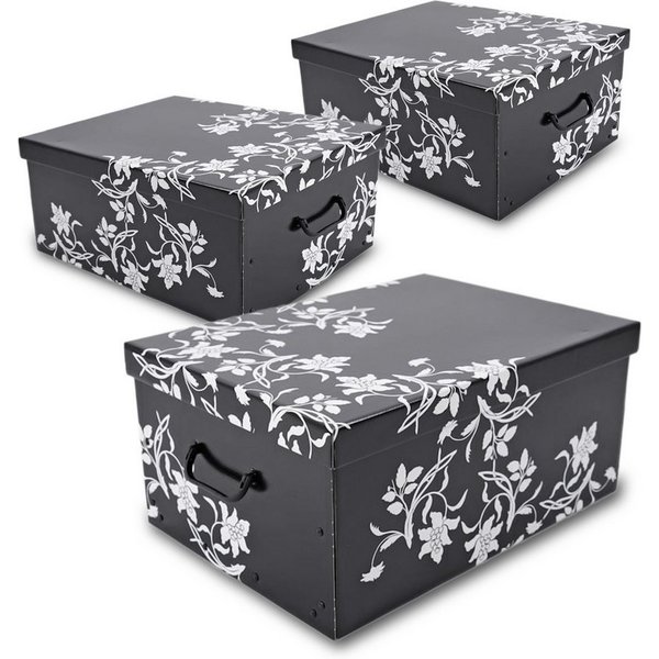Spetebo Aufbewahrungsbox (Set, 3 St., Aufbewahrungsboxen), Stapelbox Geschenkbox
