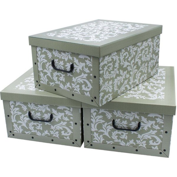 Spetebo Aufbewahrungsbox (Set, 3 St., Aufbewahrungsboxen), Stapelbox Geschenkbox