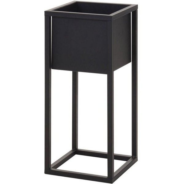 Spetebo Blumenständer Blumentopfständer Metall eckig - 50 cm (Stück, 1 St., eckiger Blumenständer), Metallständer mit Topf