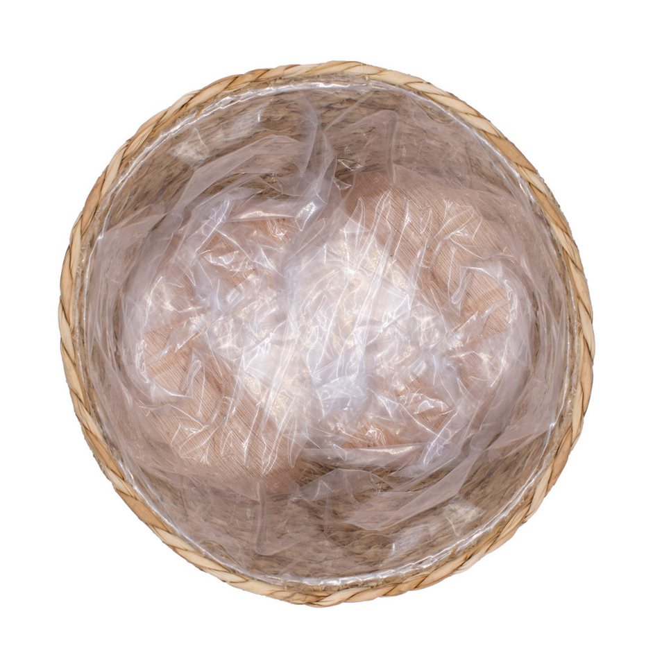 Spetebo Blumentopf 2er Set Weide Pflanztopf (2er, 2 St., Set), ca. 40 x 26 cm und 35 x 23 cm von Innen mit Folie ausgekleidet – Bild 3 von 4