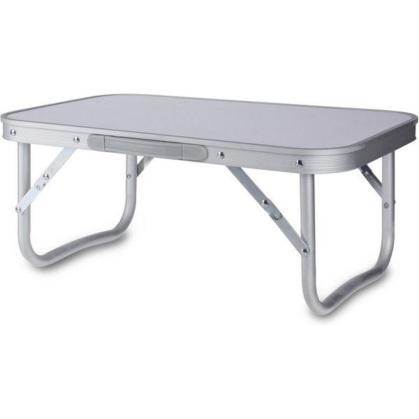 Spetebo Campingtisch Mini Campingtisch weiß klappbar - 56 x 34 cm (Stück, 1-St., Klapptisch), Aluminium Klapptisch niedrig