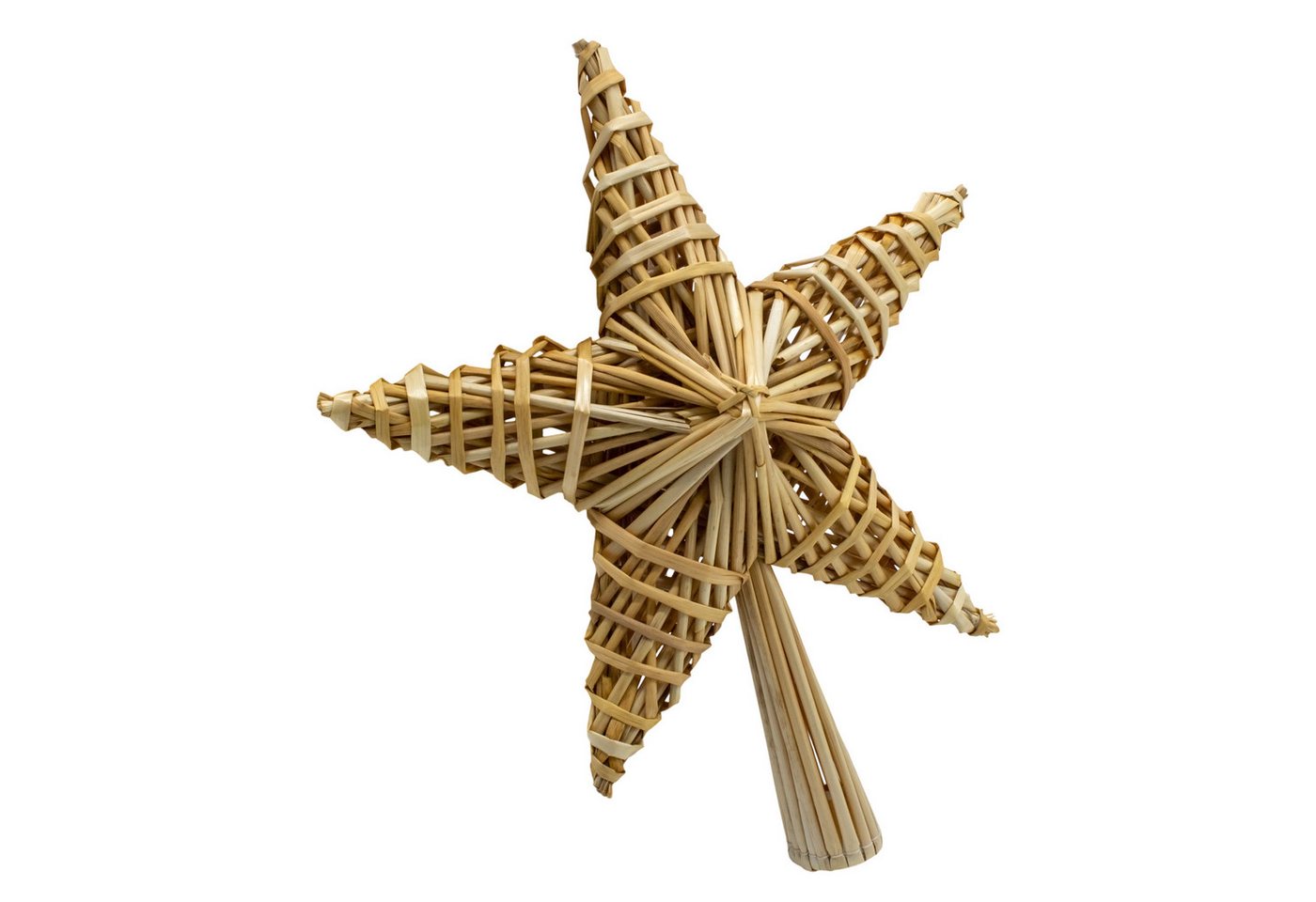 Spetebo Christbaumspitze Strohstern klassisch traditionell - 30 cm (1-tlg), nachhaltig und umweltfreundlich – Bild 4 von 5