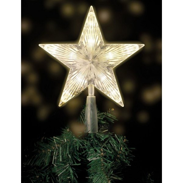 Spetebo Christbaumspitze Weihnachtsbaum Spitze - LED STERN - 10 LED (1-tlg), beleuchtet
