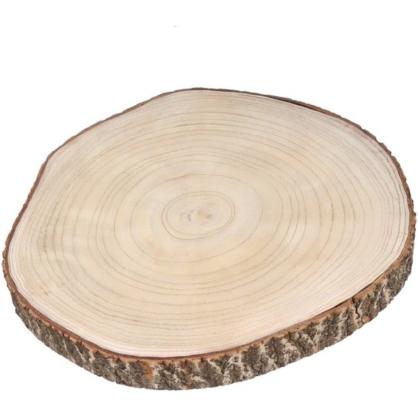 Spetebo Dekoobjekt XL Echtholz Baumscheibe natur - Ø 40-45 cm (Stück, 1 St., Holz Baumscheibe), Holzscheibe zum Dekorieren, Bemalen oder Brandmalen
