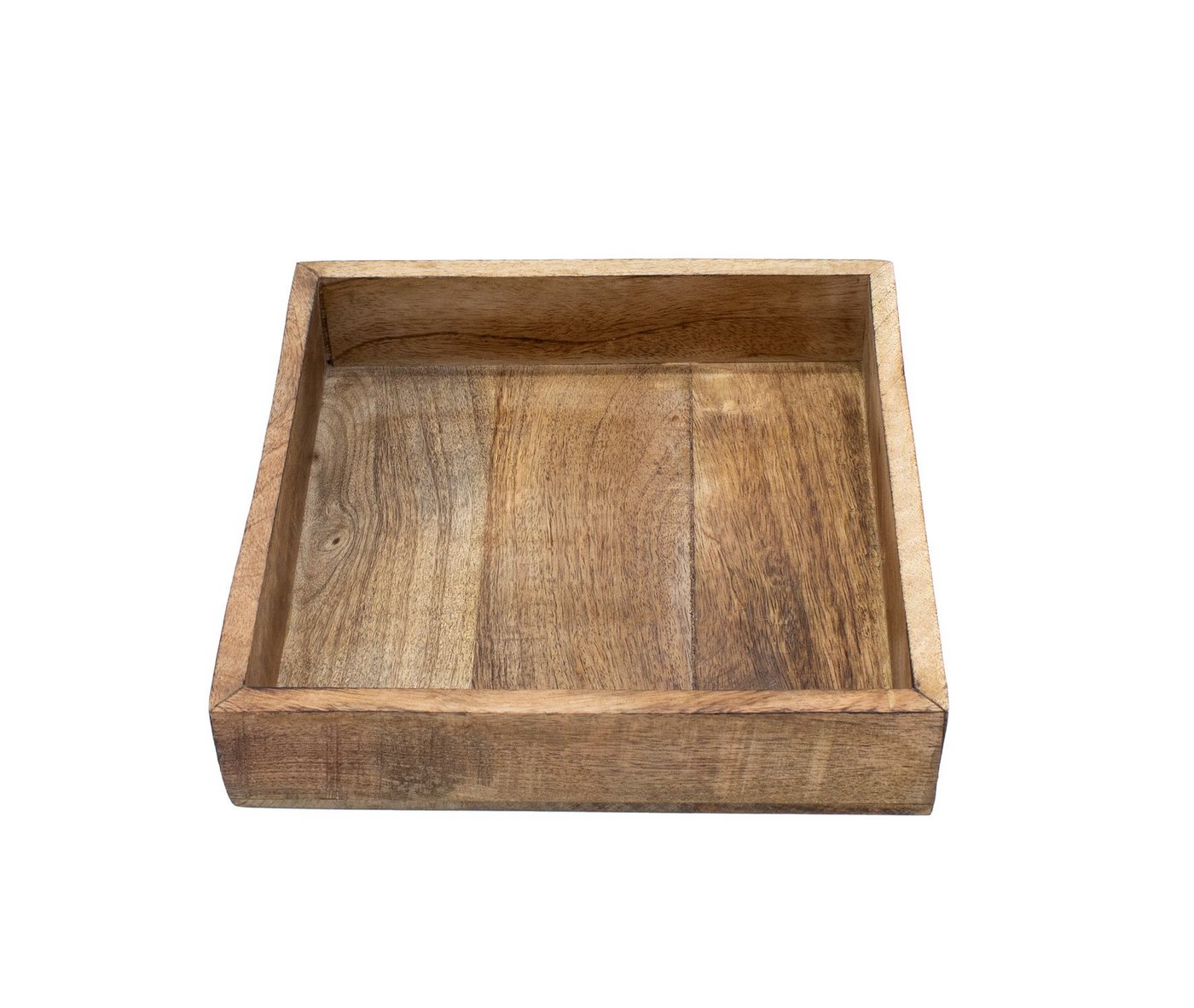 Spetebo Dekotablett Mango Servier Tablett quadratisch - 25 cm (Packung, 1 tlg), Deko Holz Schale eckig – Bild 2 von 4