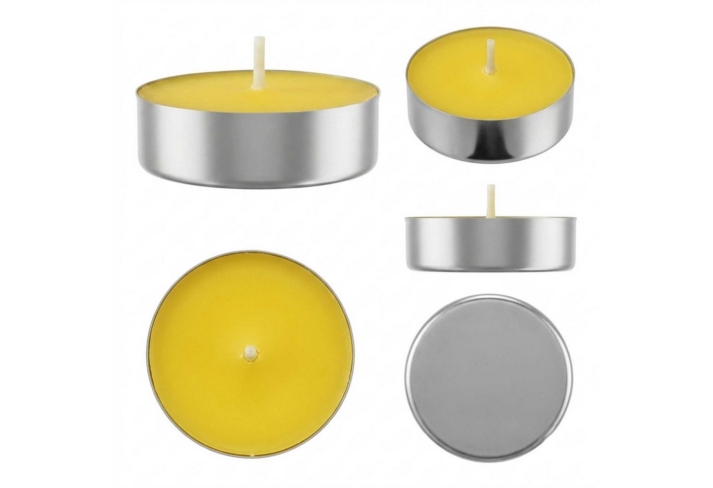 Spetebo Duftkerze Citronella Duft Teelicht - 40er Pack (Set, 40-tlg., Insekten Abwehr), Zitronen Duftkerze gegen Mücken – Bild 2 von 5