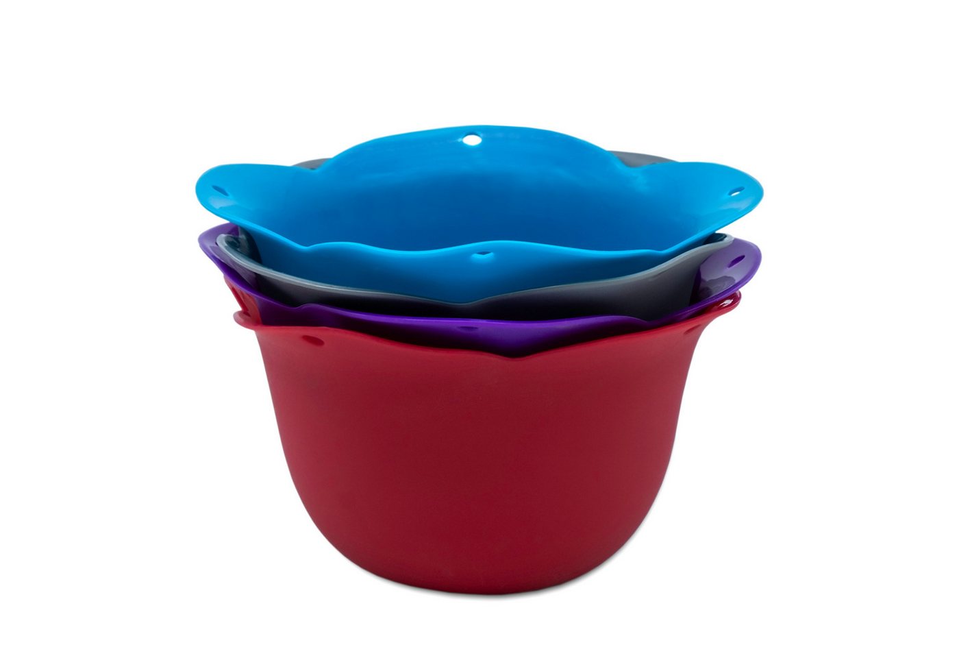 Spetebo Eier-Pochierer aus Silikon in 4 Farben sortiert, (Eierpochierform 4-tlg), Spülmaschinen geeignet – Bild 3 von 5
