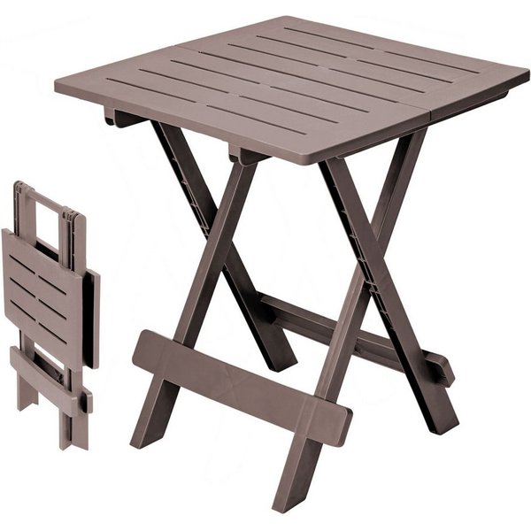 Spetebo Gartentisch Kunstoff Klapptisch ADIGE - braun (Stück, 1-St., Kunststoff Tisch), Garten Beistelltisch klappbar
