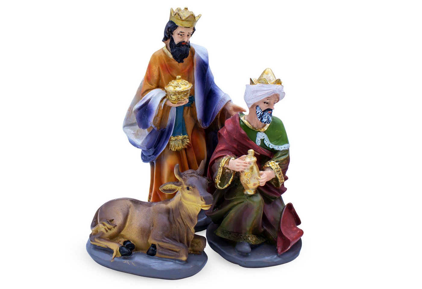 Spetebo Krippe XL Weihnachtskrippe Figuren Set - 10-teilig (10-tlg), Krippen Stall Zubehör Tisch Dekoration - Weihnachten Advent Deko – Bild 4 von 5