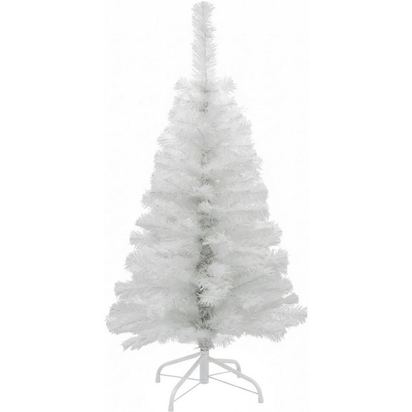 Spetebo Künstlicher Weihnachtsbaum Künstlicher Weihnachtsbaum klein - 90 cm / weiß, Kunstbaum, Kunst Tannenbaum Christbaum inklusive Baumständer