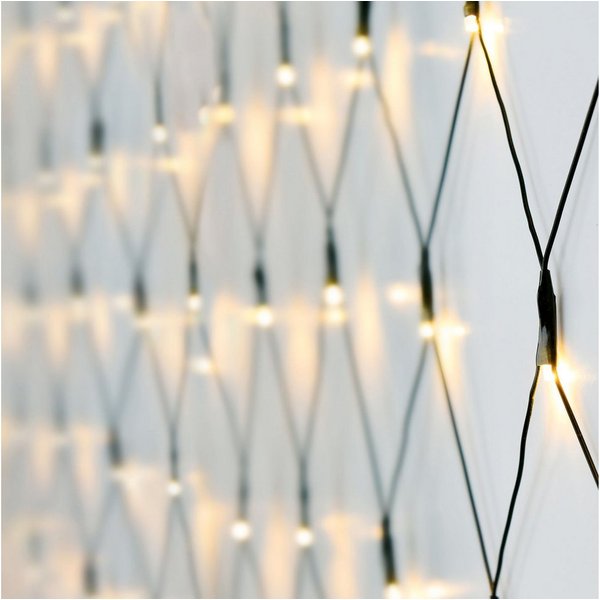 Spetebo LED-Lichternetz LED Lichternetz 1,5 m / 100 LED - Batterie, 100-flammig, Garten Deko Lichervorgang