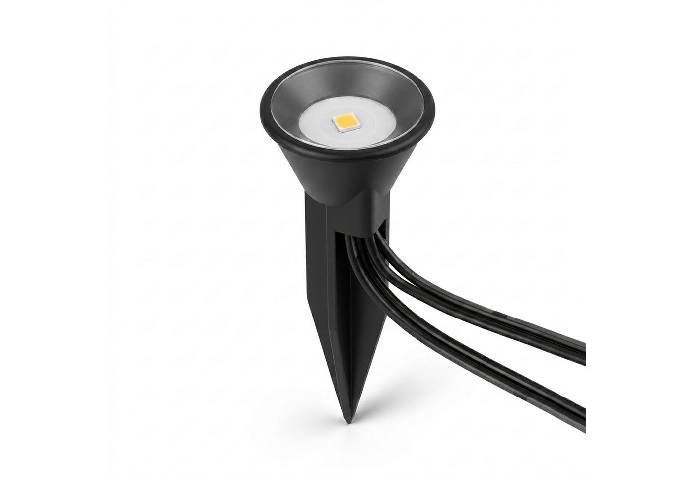 Spetebo LED Solarleuchte LED Solar Pflanzenstrahler klein - 10er Set, Ein-/Ausschalter, LED fest verbaut, warm weiß, Mini Garten Strahler Deko Beleuchtung für a – Bild 4 von 5