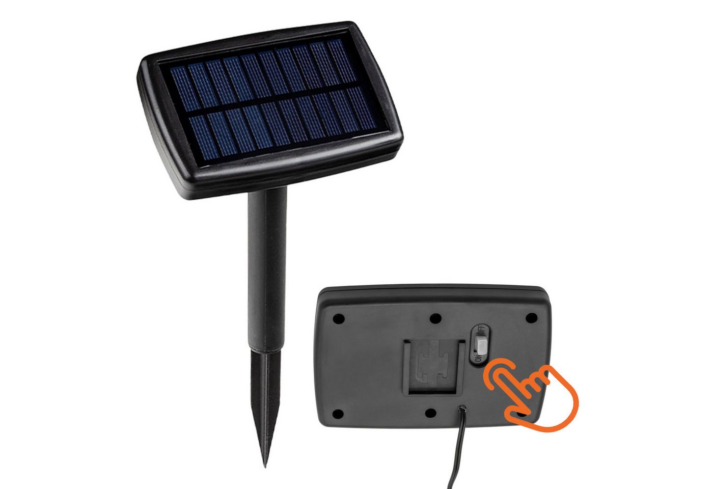 Spetebo LED Solarleuchte LED Solar Pflanzenstrahler klein - 10er Set, Ein-/Ausschalter, LED fest verbaut, warm weiß, Mini Garten Strahler Deko Beleuchtung für a – Bild 5 von 5