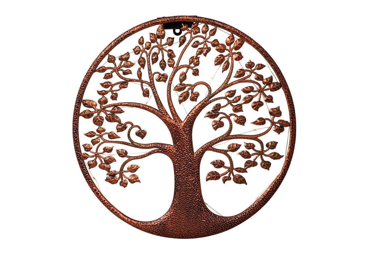 Spetebo LED Solarleuchte LED Solar Wanddeko BAUM antik bronze - 40 cm, Einschaltautomatik, LED fest integriert, warmweiß, Metall Wand Bild warm weiß beleuchtet – Bild 4 von 5