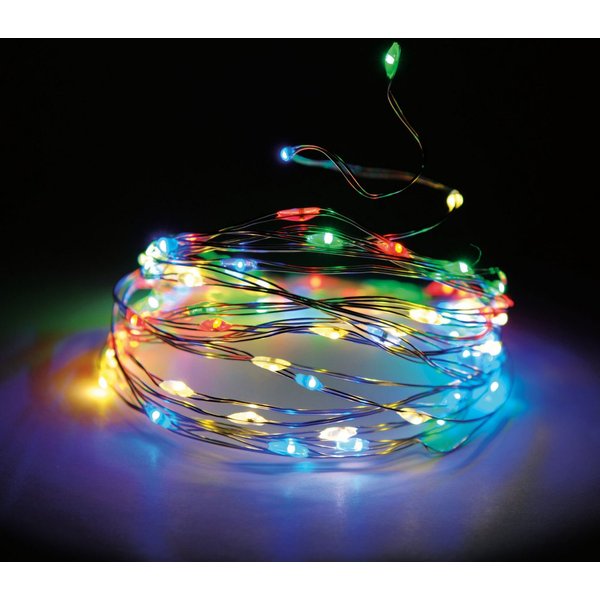 Spetebo Lichterkette Lichterkette Draht 160 LED - bunt / multi, 160-flammig, mit 8 Funktionen und integriertem Timer