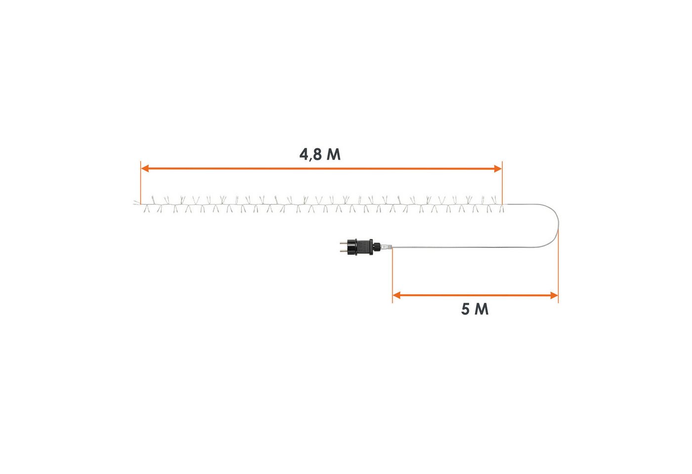 Spetebo Lichterkette Silver Wire CLUSTER Lights - 480 LED, 480-flammig – Bild 4 von 5