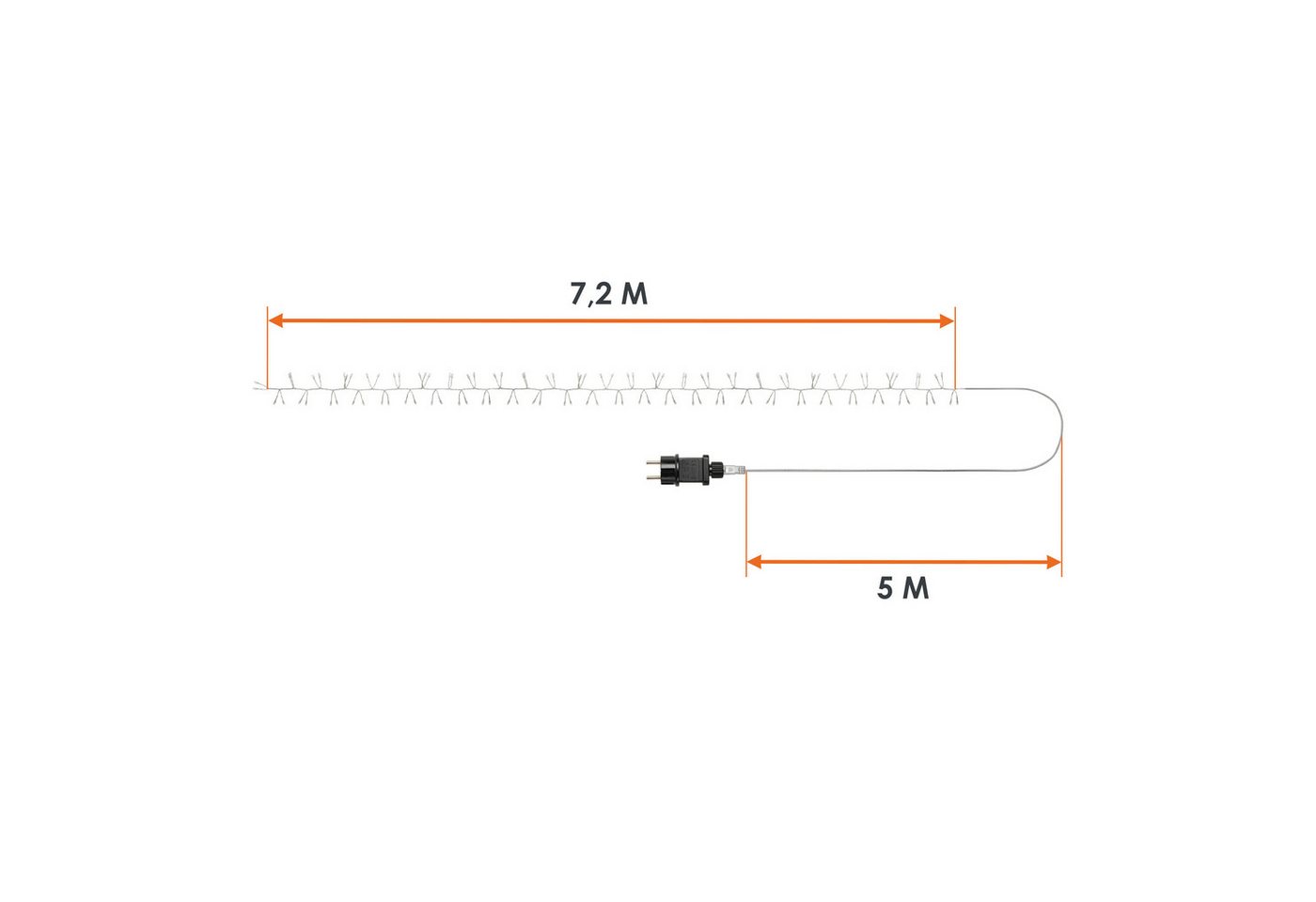 Spetebo Lichterkette Silver Wire CLUSTER Lights - 720 LED, 720-flammig – Bild 4 von 5