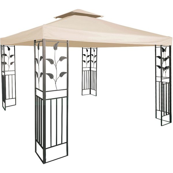 Spetebo Pavillon-Ersatzdach Ersatzdach mit Kaminabzug - beige, (Stück, Ersatzdach), PVC Pavillondach wasserdicht