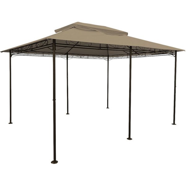 Spetebo Pavillon-Ersatzdach Pavillon Ersatzdach Cape Town 4 x 3 m - braun, 270 g/m², (Stück, Ersatzdach), Garten Pavillondach mit Kaminabzug