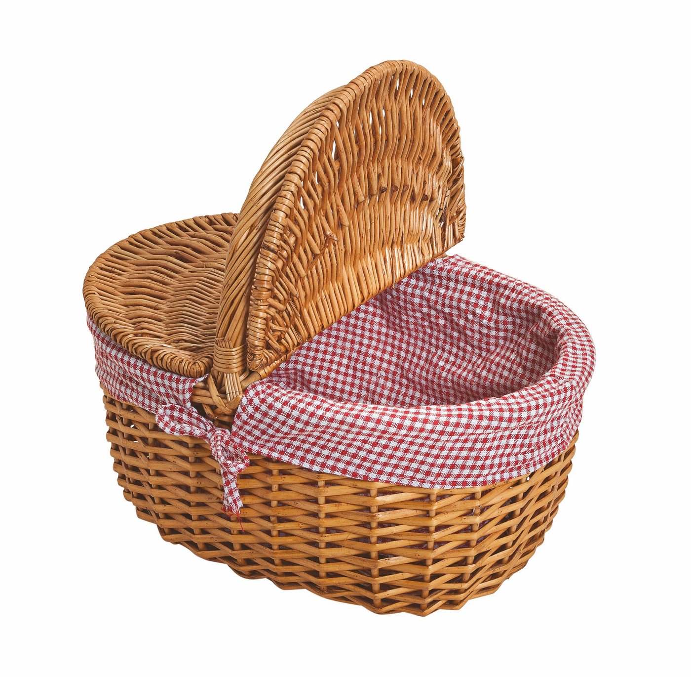 Spetebo Picknickkorb Picknickkorb aus Weide mit Deckel - 40 x 30 cm – Bild 2 von 2