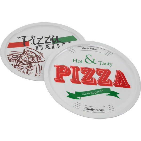 Spetebo Pizzateller PIZZA Teller 31,5 cm - 2er Set - je Motiv 1x, (2 St), 2er Set moderne Pizzateller